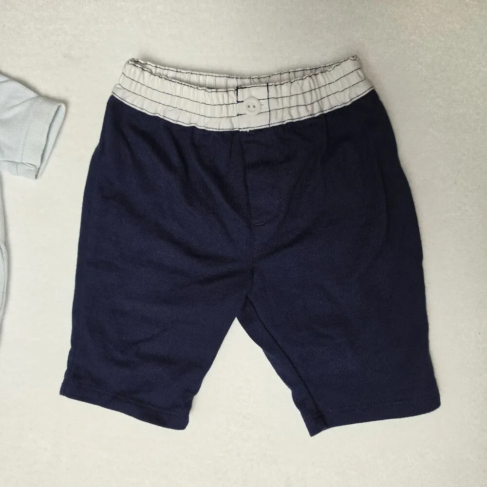 Ralph Lauren Polo Short Sleeve Bodysuit Navy Pants 2 PC Outfit Baby SZ 3 Months